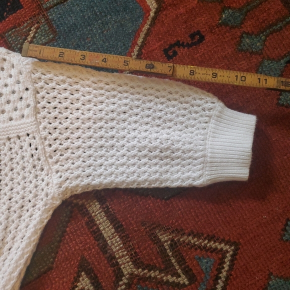 J.Crew White Vintage Style Knit Short Sleeve Sweater Top Buttons Womens XXS - Picture 9 of 13